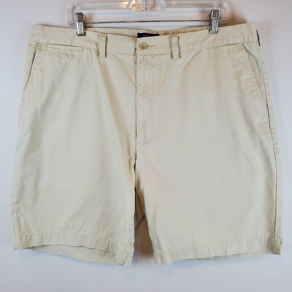 Polo Ralph Lauren Ivory Twill Cotton Chino Shorts Size 40 Mens